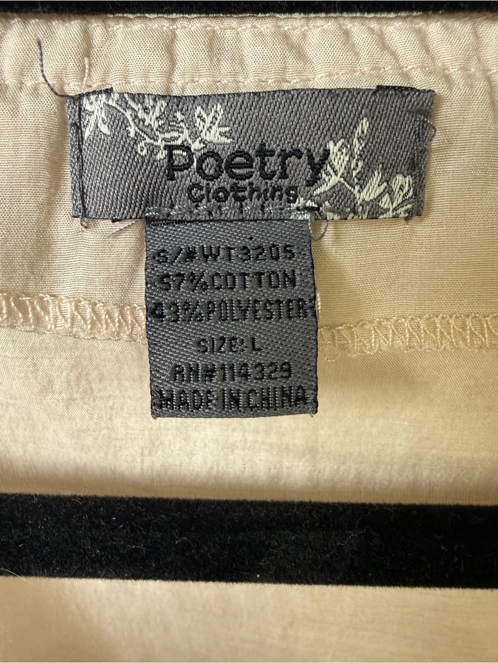 Poetry Ruffled Button-Front Cream Blouse - Picture 3 of 4